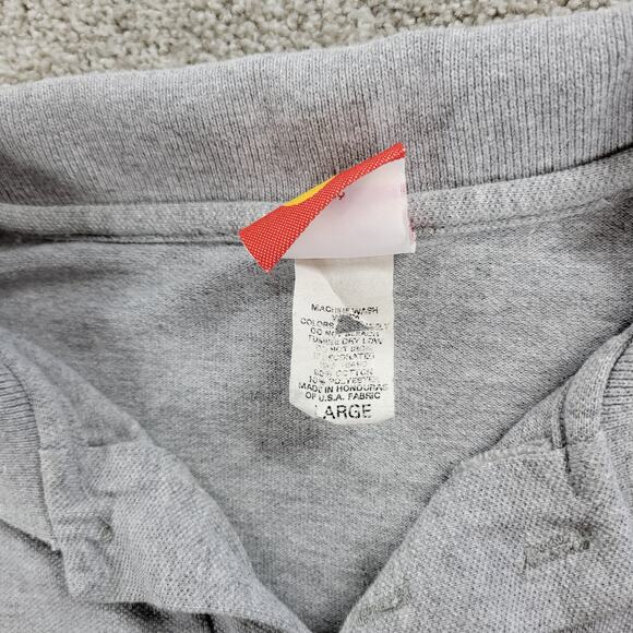 Vintage 90's Disney Mickey Mouse California Polo Shirt Mens L Gray Thick Cotton - Picture 13 of 15